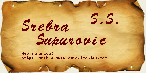 Srebra Supurović vizit kartica